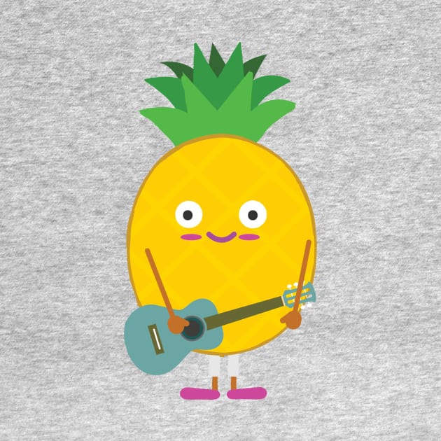 Pineapple playing guitar by hsf